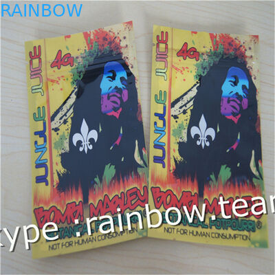 ถุงธูปสมุนไพร / สามด้านถุงซิปซีล / ที่กำหนดเองถุงธูปสมุนไพรสำหรับ 1 กรัม / 2 กรัม / 3 กรัม / 4 กรัม / 5 กรัมซองกระเป๋าสำหรับผง