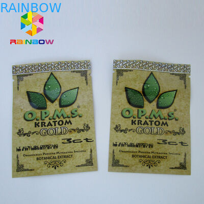 Kratom พฤกษศาสตร์สารสกัดจากอลูมิเนียมฟอยล์ถุง Ziplock