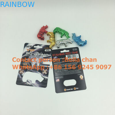 Shinny เงิน / ทองยาเพศของเล่นแรดสำหรับบรรจุภัณฑ์แรด, แรดขวดรูปร่างโลหะของ