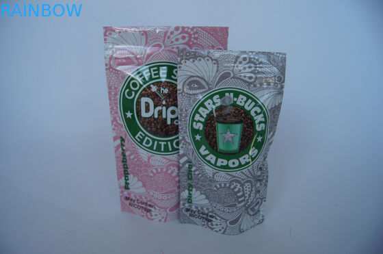 อลูมิเนียมฟอยล์สีดำด้านถุงอาหารยืนขึ้นบรรจุภัณฑ์เมล็ดกาแฟ