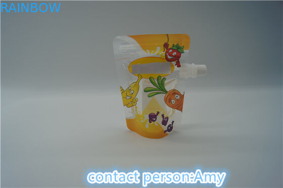 FDA พิมพ์ซิปล็อคน้ำผลไม้ถุงพวยบรรจุภัณฑ์เป็นมิตรกับสิ่งแวดล้อม