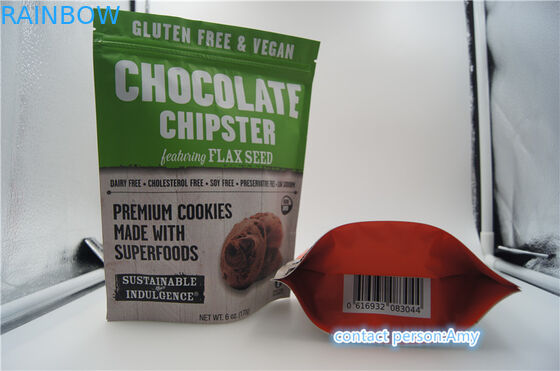 2017 การออกแบบใหม่โปรโมชั่นช็อคโกแลตบิสกิตถุงบรรจุภัณฑ์ / 10 ออนซ์กระเป๋าชีสที่มีซิป