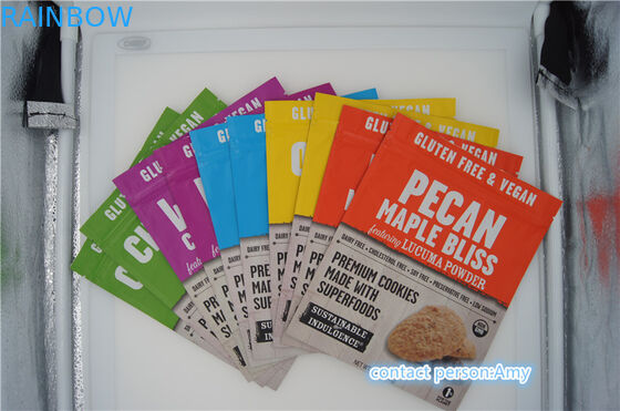 ถุงบรรจุอาหารพลาสติกขนมขบเคี้ยว / ซองสำหรับคุกกี้, ถุงชีส 10oz พร้อมซิป