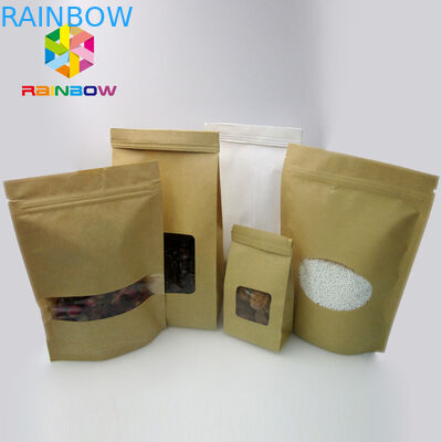 ที่กำหนดเองดีบุกผูกกาแฟถุงกระดาษคราฟท์ผนึก / กระเป๋าซีล 3 ด้าน