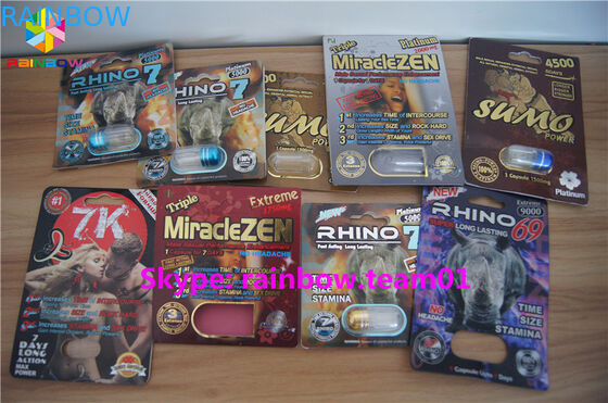 เอสจีเอกล่องกระดาษบรรจุภัณฑ์พลาสติกใสขวดยาเพศบริการที่กำหนดเองให้