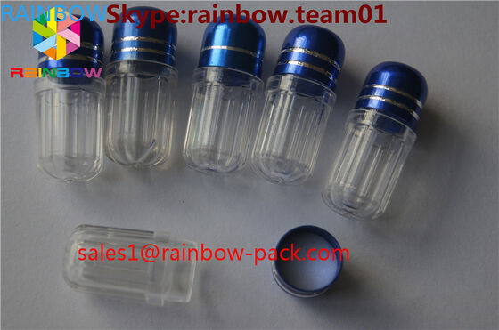 ขนาดเล็กรูปร่างยาแคปซูลภาชนะเพศยาแคปซูลกรณีแคปซูลสำหรับแรด 7 ยาบรรจุภัณฑ์เสริมประสิทธิภาพขวดยา