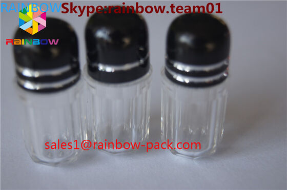 ขวดยาพลาสติกสำหรับขาย capsul ภาชนะดิ๊กรูปขวดสีน้ำเงินแคปซูลบรรจุรูปร่างหกเหลี่ยมและแปดเหลี่ยม