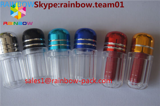 ขวดยาพลาสติกสำหรับขาย capsul ภาชนะดิ๊กรูปขวดสีน้ำเงินแคปซูลบรรจุรูปร่างหกเหลี่ยมและแปดเหลี่ยม