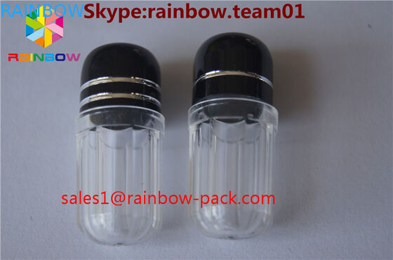 ขวดยาพลาสติกสำหรับขาย capsul ภาชนะดิ๊กรูปขวดสีน้ำเงินแคปซูลบรรจุรูปร่างหกเหลี่ยมและแปดเหลี่ยม