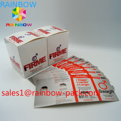 สีดำ Mamba แสดงกล่องยาเพิ่มประสิทธิภาพเซ็กส์การ์ดบรรจุภัณฑ์ยาเอฟเฟกต์ยา 3 มิติ