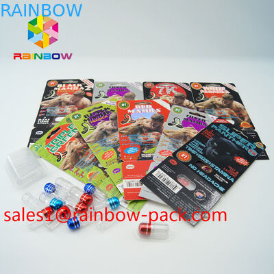 สีดำ mamba 3D การ์ดร็อคแข็งแข็งตัวเพศยา 3D บรรจุภัณฑ์บัตร 3d เพศยาบรรจุภัณฑ์กระดาษการ์ด 3D เพศยาบัตร