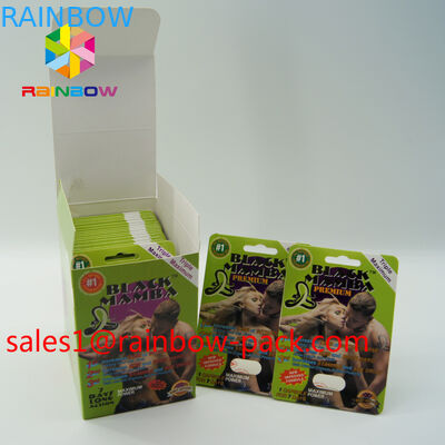 ขายร้อน 3D พิมพ์บัตรสีดำ mamba 3D cards3d เพศยาบรรจุภัณฑ์กระดาษการ์ด 3D เพศยาบัตรเพิ่มประสิทธิภาพยากล่อง