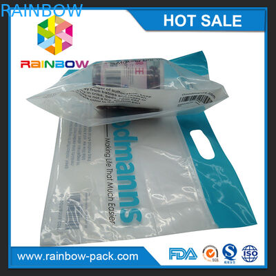 นำมาใช้ใหม่ที่กำหนดเองบรรจุภัณฑ์อาหารพลาสติกถุงซิปล็อคเลื่อนถุง ziplock ที่มีโลโก้ยืนขึ้นกระเป๋าล้างหน้า