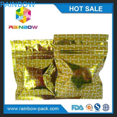 ทอง Shinny มินิฟอยล์บรรจุถุง / ปิดผนึกถุง Ziplock อลูมิเนียมอย่างมีเหตุผล