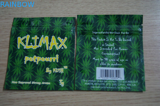 4G 5G 10G ถุงบุหงาว่างเปล่า Scooby Snax เครื่องเทศถุงบรรจุภัณฑ์การพิมพ์แผ่นแม่พิมพ์