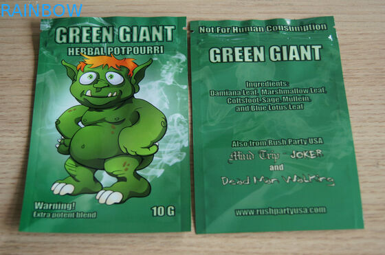 สารสกัดจากพฤกษชาติเครื่องเทศบรรจุภัณฑ์ถุง Klimax สมุนไพรธูปซิปล็อคถุงพลาสติก