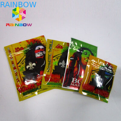 Resealable Spice Herbal ธูปบรรจุภัณฑ์, ถุง ziplock mylar One Side Clear