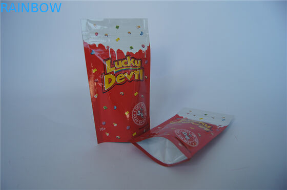 ถุงฟอยล์พลาสติกที่กำหนดเองผนึกลุกขึ้นยืนกระเป๋าเหนียว / อลูมิเนียมฟอยล์ Ziplock ถุงเหนียว