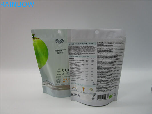 ลุกขึ้นยืนกระเป๋า Canabis แบบกำหนดเองพร้อมหน้าต่างใส / ซิป Gummy ซิปซองรอยฉีกขาด