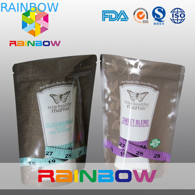 อาหารเกรด 150 กรัมซิปยืนขึ้นถุงสำหรับผงพลังงาน