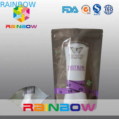 อาหารเกรด 150 กรัมซิปยืนขึ้นถุงสำหรับผงพลังงาน