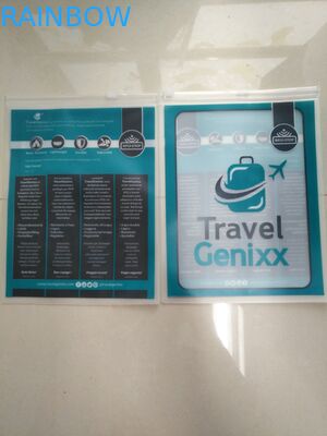 PVC เอกสารการเดินทางเลื่อนซิป Ziplock กระเป๋าบรรจุถุง / กระเป๋า PVC ใสไม้บรรทัด / ปากกา PVC กระเป๋า / PVC กระเป๋าเครื่องเขียน