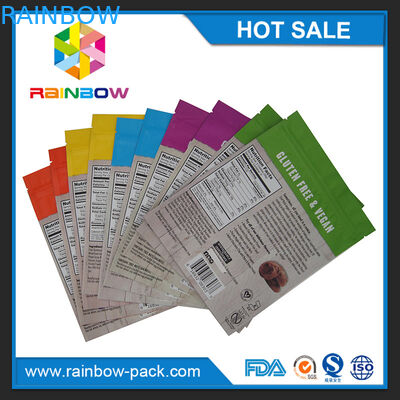 250 กรัมอลูมิเนียมฟอยล์เคลือบพิมพ์ Mylar ยืนขึ้น Ziplock คุกกี้ถุงบรรจุภัณฑ์กระเป๋า