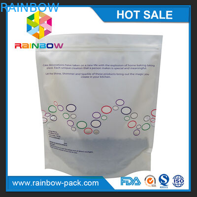 เคลือบพิมพ์โลโก้ที่กำหนดเองยืนขึ้นกระเป๋า Ziplock พร้อมเป้าเสื้อกางเกงด้านล่าง