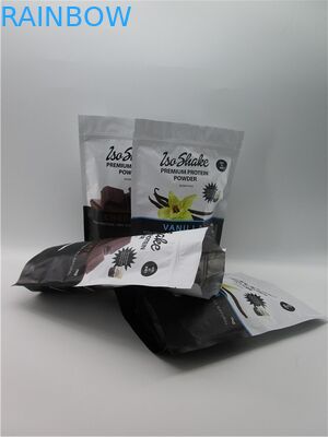 Mylar สุญญากาศ doypack ziplock เวย์โปรตีน / อาหารเสริม / ถุงบรรจุภัณฑ์นมแพะผง