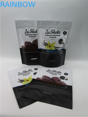 Mylar สุญญากาศ doypack ziplock เวย์โปรตีน / อาหารเสริม / ถุงบรรจุภัณฑ์นมแพะผง