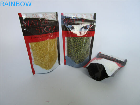 ถุงบรรจุภัณฑ์พลาสติกพิมพ์ Gummy Candy / Jelly Bean แบบกำหนดเองพร้อมหน้าต่าง