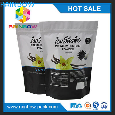 อาหารเกรด 1 กก. ยืนขึ้นเวย์โปรตีนผงถุงบรรจุด้วย ziplock
