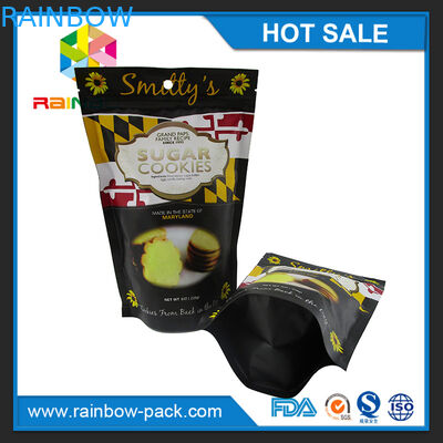 เคลือบอลูมิเนียมฟอยล์ลุกขึ้นยืนโลโก้ที่กำหนดเองถุงบรรจุภัณฑ์ชาเขียวพิมพ์ด้วยรอยหยักและซิป