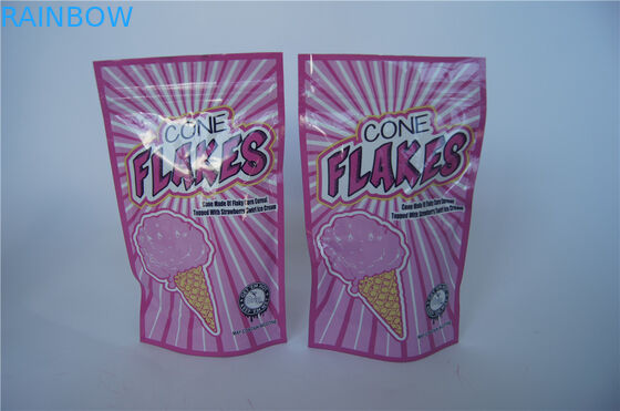 พิมพ์ ziplock ฟอยล์เอง CBD กระเป๋าบรรจุภัณฑ์ Gummy Package ด้วย Tearnotches