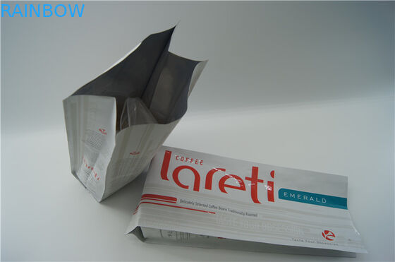 Customzied ด้านเป้าเสื้อกางเกงถุงบรรจุภัณฑ์กาแฟสำหรับกาแฟบดกับวาล์ว