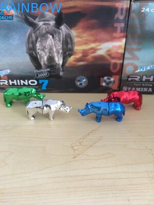 Go Rhino 3d card Rhino Shape ยาเพิ่มประสิทธิภาพทางเพศชายกระสุน / ยาบรรจุภัณฑ์แคปซูล