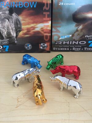 Go Rhino 3d card Rhino Shape ยาเพิ่มประสิทธิภาพทางเพศชายกระสุน / ยาบรรจุภัณฑ์แคปซูล