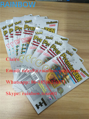 PremierZen Gold Male Enhancement การ์ดบรรจุภัณฑ์บรรจุภัณฑ์พลาสติกในสต็อกพร้อมเอฟเฟกต์ 3 มิติ