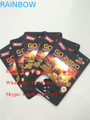 ขายส่งสหรัฐอเมริกาแรดยาบรรจุภัณฑ์บรรจุภัณฑ์พลาสติกบัตร 3D สำหรับไปแรดแคปซูลภาชนะ / กระสุน / ขวด