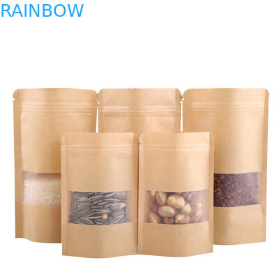 ยืนด้านข้างเป้าเสื้อกางเกง 250 กรัมกระดาษเองถุง Supar บรรจุภัณฑ์พร้อมหน้าต่าง