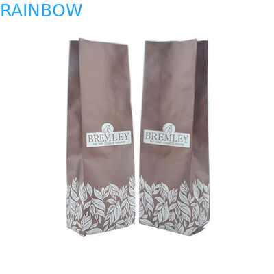 อาหารเกรดด้านล่างแบน Eco Friendly Stand Up Pouches วาล์ว Degassing บรรจุภัณฑ์กาแฟ