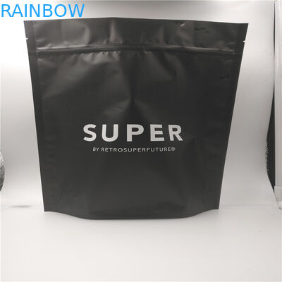 Matte Black 500 กรัม 1 ปอนด์พิมพ์ถุงบรรจุอาหารพร้อม Ziplock และ Degassing Valve