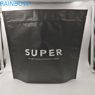 Matte Black 500 กรัม 1 ปอนด์พิมพ์ถุงบรรจุอาหารพร้อม Ziplock และ Degassing Valve