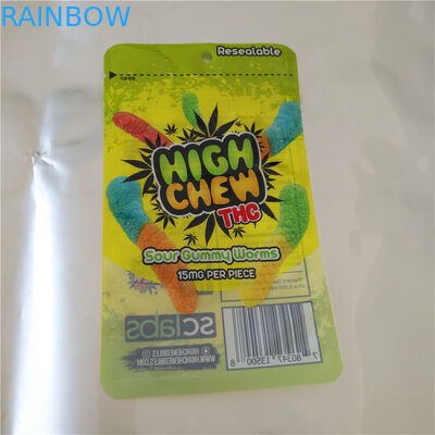Cbd Thc Fudge เมล็ดถุงพลาสติกผนึกความร้อน, ซองอลูมิเนียมฟอยล์สำหรับ Cbd Gummy