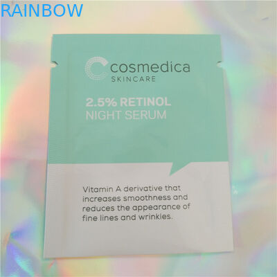 ซองพลาสติกอลูมิเนียมฟอยล์บรรจุภัณฑ์ตัวอย่างซองเครื่องสำอางสามซองซีลตัวอย่างเครื่องสำอาง