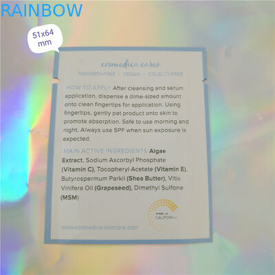 ซองพลาสติกอลูมิเนียมฟอยล์บรรจุภัณฑ์ตัวอย่างซองเครื่องสำอางสามซองซีลตัวอย่างเครื่องสำอาง