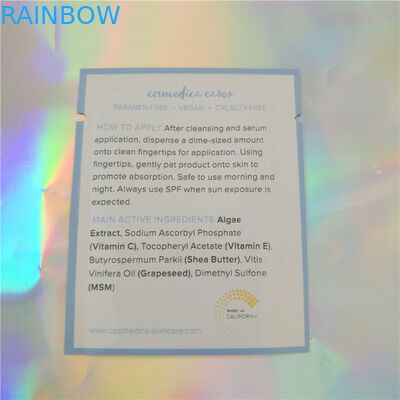 ซองพลาสติกอลูมิเนียมฟอยล์บรรจุภัณฑ์ตัวอย่างซองเครื่องสำอางสามซองซีลตัวอย่างเครื่องสำอาง