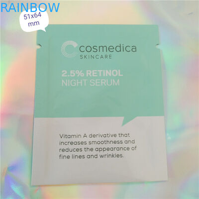 ซองพลาสติกอลูมิเนียมฟอยล์บรรจุภัณฑ์ตัวอย่างซองเครื่องสำอางสามซองซีลตัวอย่างเครื่องสำอาง