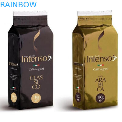 ถุงบรรจุภัณฑ์พลาสติกแบบขยายทรงได้ด้านข้างอลูมิเนียมฟอยล์บรรจุภัณฑ์ถุงบรรจุเมล็ดกาแฟด้วยวาล์ว