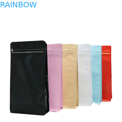 ผนึกอลูมิเนียมฟอยล์ปิดผนึกอาหารด้านล่างแบนอาหารถุงบรรจุภัณฑ์พลาสติก 500 กรัม 1 กิโลกรัมพร้อมวาล์ว